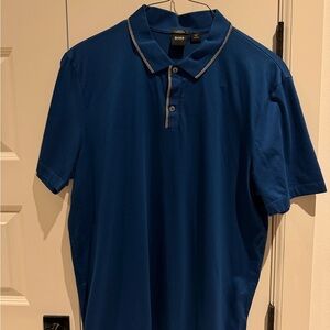 Boss Men's Polo Shirt in Deep Blue